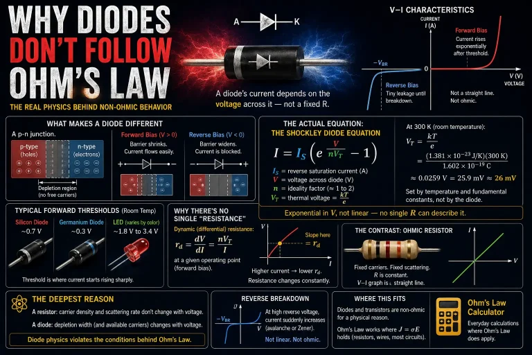 Why Diodes Don't Follow Ohm's Law